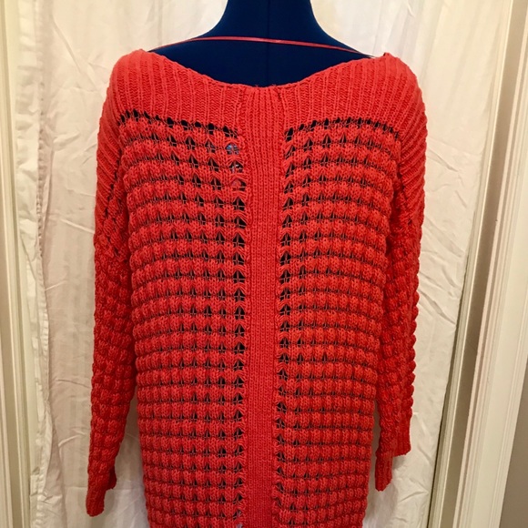 Apt. 9 Orange Knit Long Sweater - Picture 2 of 4